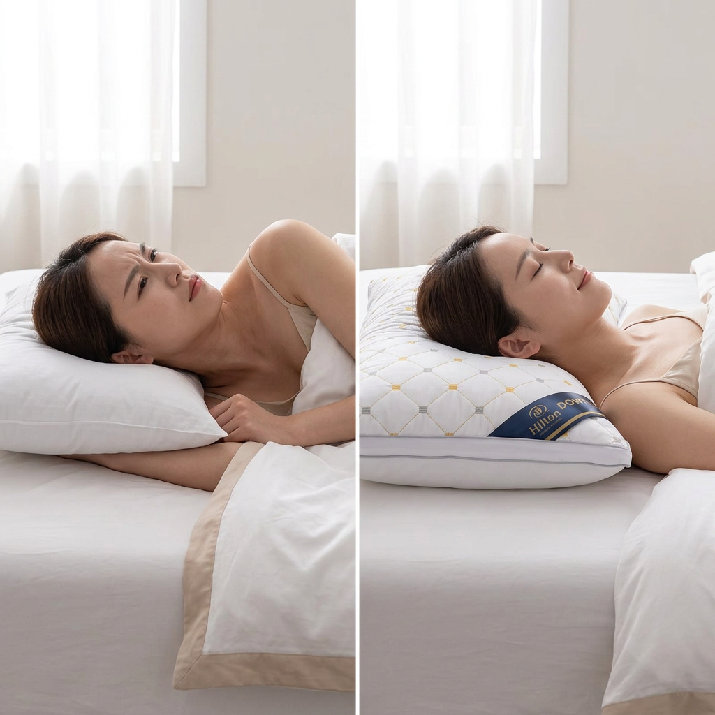 Oreiller Cervical Hôtel – Soutien du Cou & Confort Premium